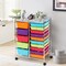 Rolling Storage Cart 15 Drawer Organizer With Wheels Craft Office Supply Organizer Steel Frame Multicolor Drawers